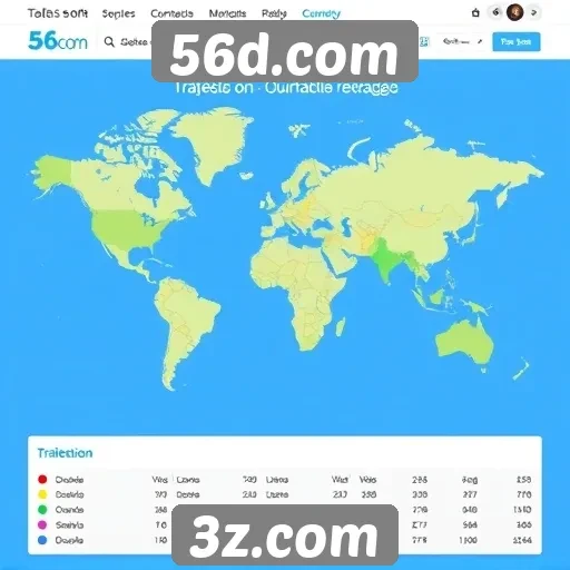 Estatísticas de tráfego e usuários do site 56d.com