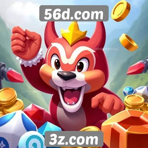 Variedade de jogos disponíveis no 56d.com